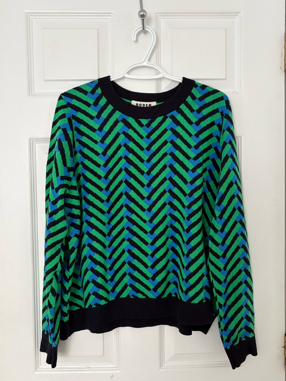 Boden XL Cotton Cashmere Chevron Sweater
